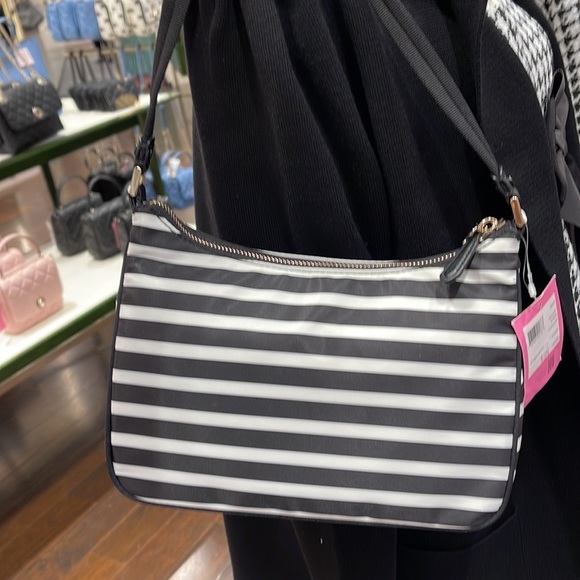 KATE SPADE
The Little Better Sam Stripe Small Shoulder Bag in BlackClotted Cream - Picture 9 of 16